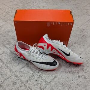 Nike Zoom Mercurial Vapor 15 Pro AG Soccer Cleat White Red Mens 6.5 DJ5604-600
